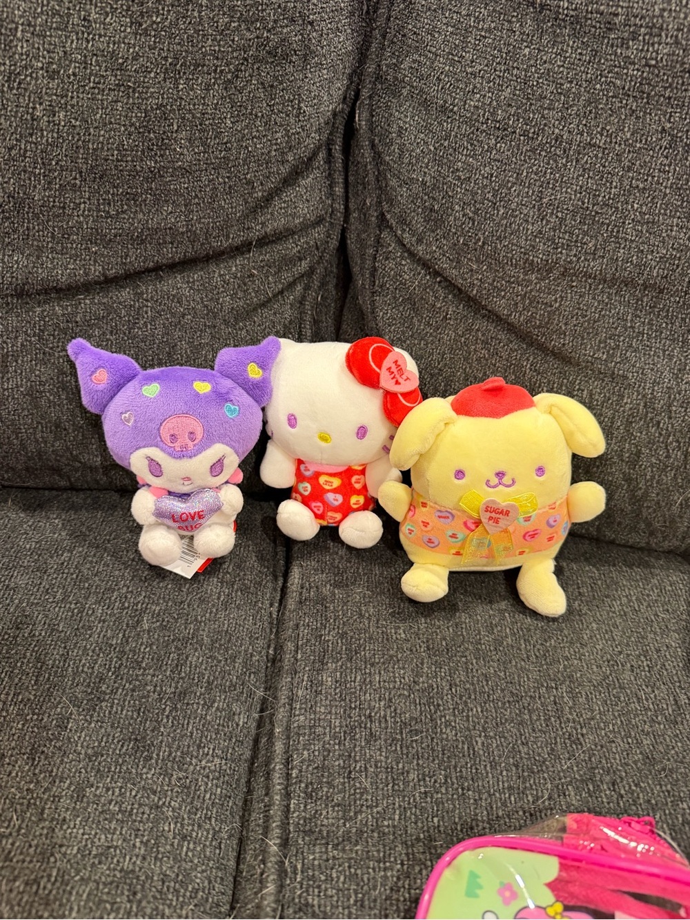 Sanrio valentines plush trio